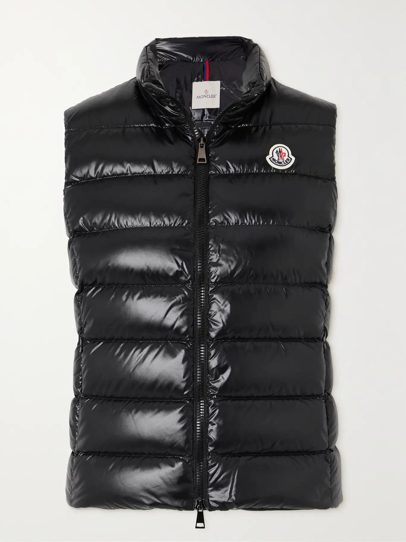 Moncler Ghany Quilted Glossed-Shell Down Vest